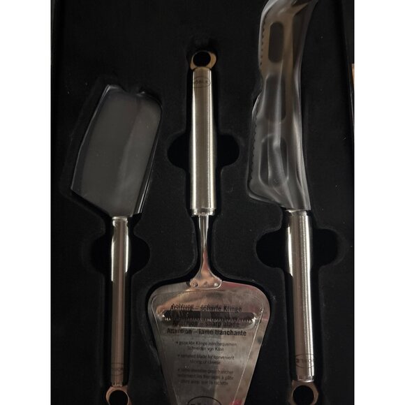 Rösle 3-Piece Stainless Steel Cheese Knife & Spreader Set NIB - Picture 5 of 16